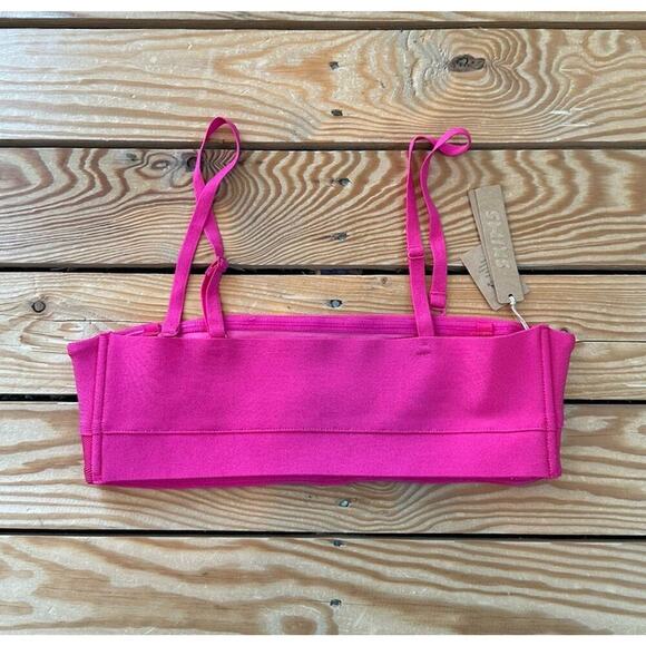 NWT Skims Knit Swim Bandeau Top & Skirt Set Size S/M Women’s Pink - Picture 3 of 15